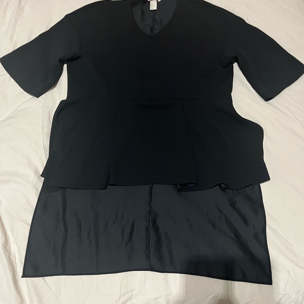 Elegant Black Women's Peplum Top